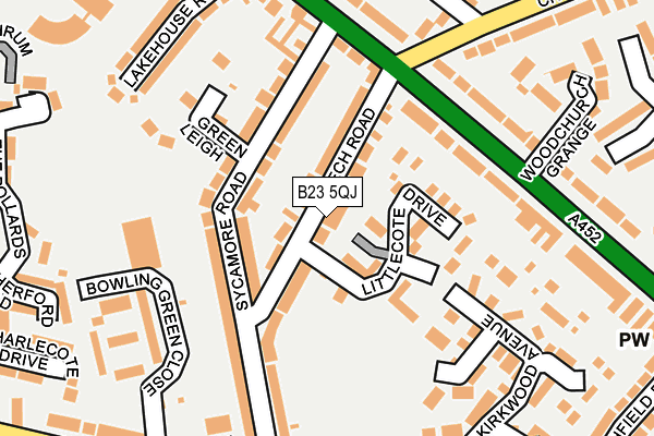B23 5QJ map - OS OpenMap – Local (Ordnance Survey)