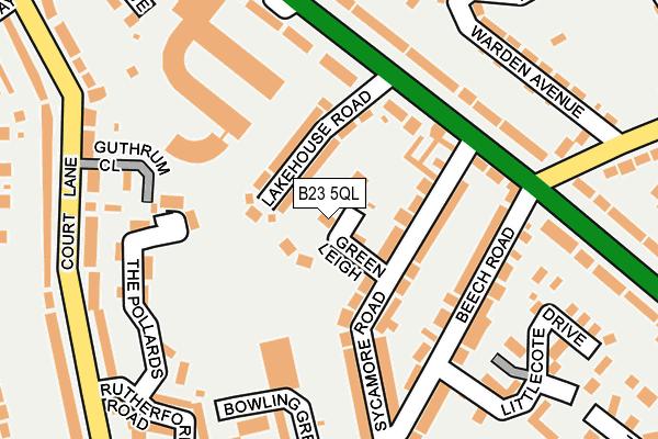 B23 5QL map - OS OpenMap – Local (Ordnance Survey)