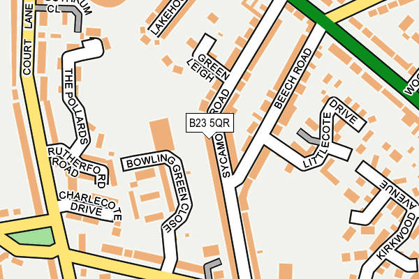 B23 5QR map - OS OpenMap – Local (Ordnance Survey)