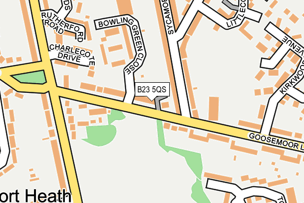 B23 5QS map - OS OpenMap – Local (Ordnance Survey)