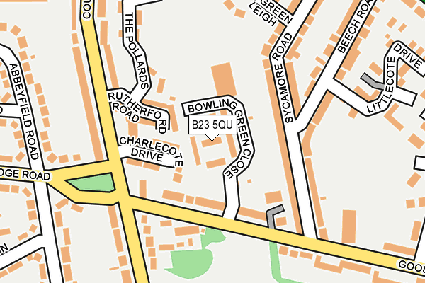 B23 5QU map - OS OpenMap – Local (Ordnance Survey)