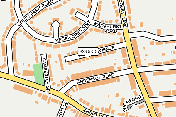 B23 5RD map - OS OpenMap – Local (Ordnance Survey)