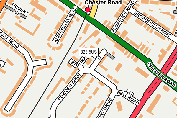 B23 5US map - OS OpenMap – Local (Ordnance Survey)