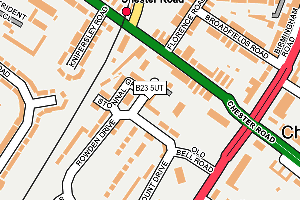 B23 5UT map - OS OpenMap – Local (Ordnance Survey)