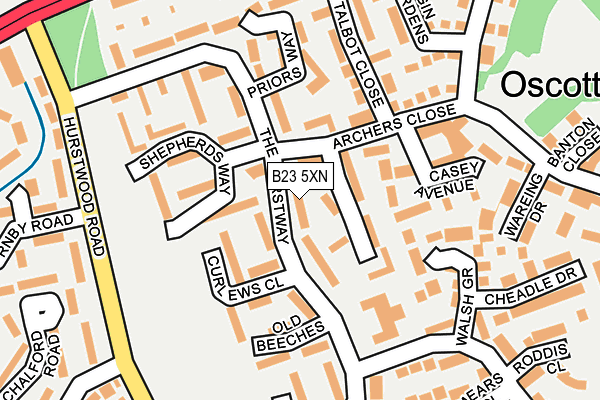 B23 5XN map - OS OpenMap – Local (Ordnance Survey)