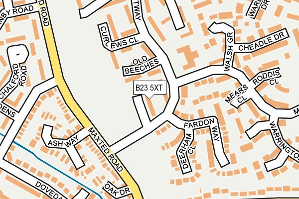 B23 5XT map - OS OpenMap – Local (Ordnance Survey)