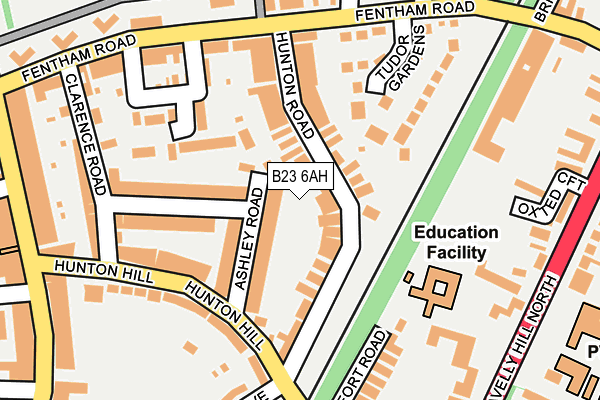 B23 6AH map - OS OpenMap – Local (Ordnance Survey)