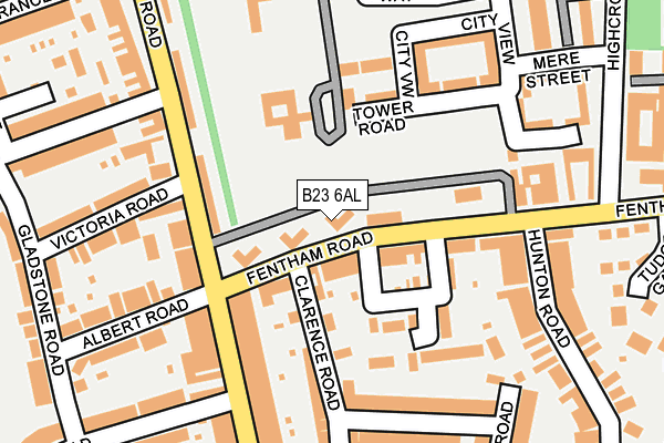 B23 6AL map - OS OpenMap – Local (Ordnance Survey)