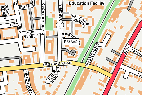 B23 6AQ map - OS OpenMap – Local (Ordnance Survey)