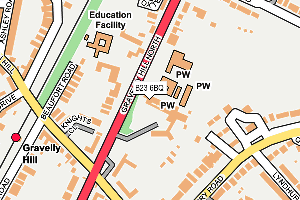 B23 6BQ map - OS OpenMap – Local (Ordnance Survey)