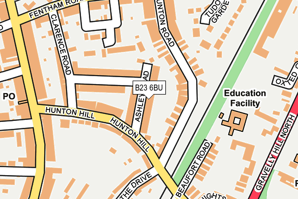 B23 6BU map - OS OpenMap – Local (Ordnance Survey)