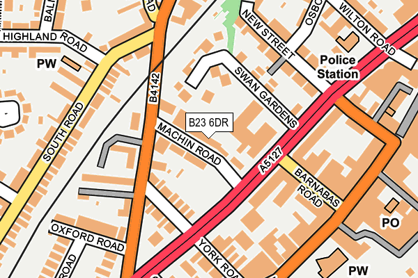 B23 6DR map - OS OpenMap – Local (Ordnance Survey)