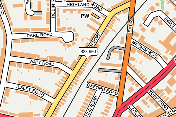 B23 6EJ map - OS OpenMap – Local (Ordnance Survey)