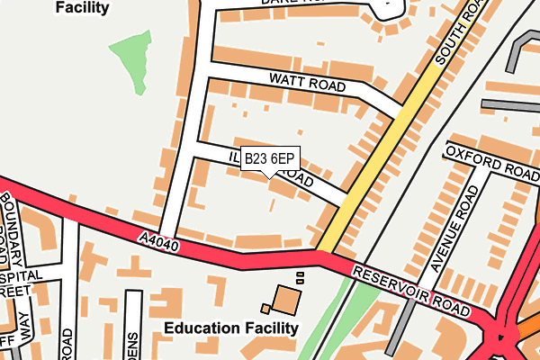 B23 6EP map - OS OpenMap – Local (Ordnance Survey)