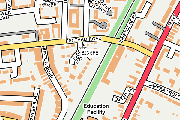 B23 6FE map - OS OpenMap – Local (Ordnance Survey)