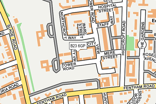 B23 6GP map - OS OpenMap – Local (Ordnance Survey)