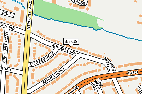 B23 6JG map - OS OpenMap – Local (Ordnance Survey)