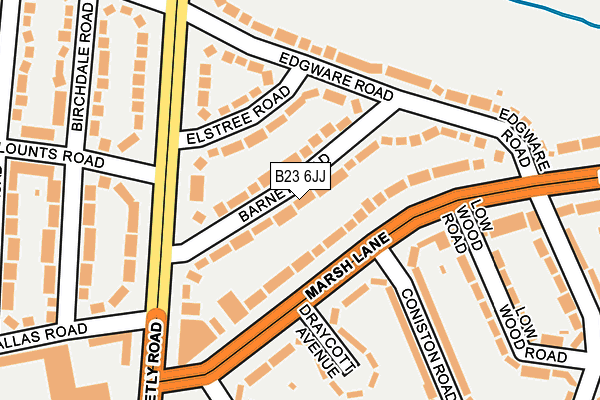 B23 6JJ map - OS OpenMap – Local (Ordnance Survey)