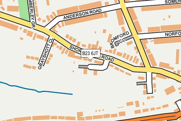 B23 6JT map - OS OpenMap – Local (Ordnance Survey)
