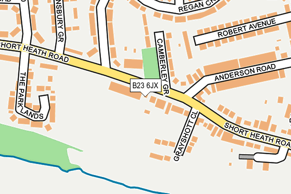 B23 6JX map - OS OpenMap – Local (Ordnance Survey)