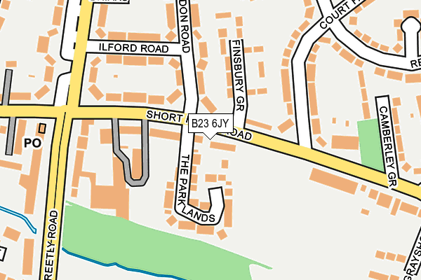 B23 6JY map - OS OpenMap – Local (Ordnance Survey)