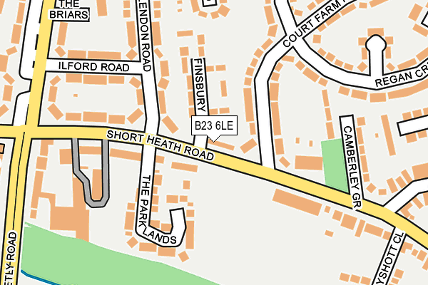 B23 6LE map - OS OpenMap – Local (Ordnance Survey)