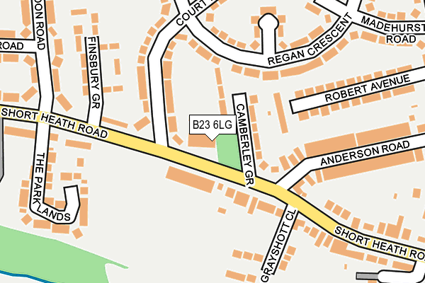 B23 6LG map - OS OpenMap – Local (Ordnance Survey)