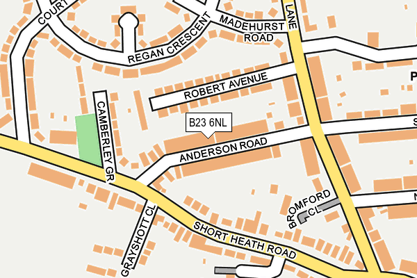 B23 6NL map - OS OpenMap – Local (Ordnance Survey)