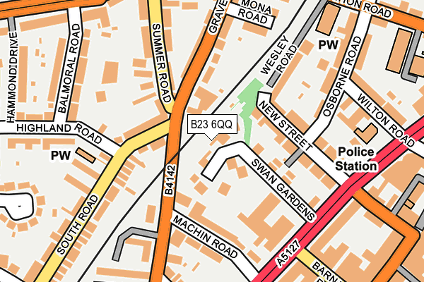 B23 6QQ map - OS OpenMap – Local (Ordnance Survey)