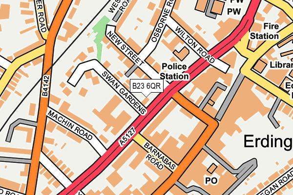 B23 6QR map - OS OpenMap – Local (Ordnance Survey)
