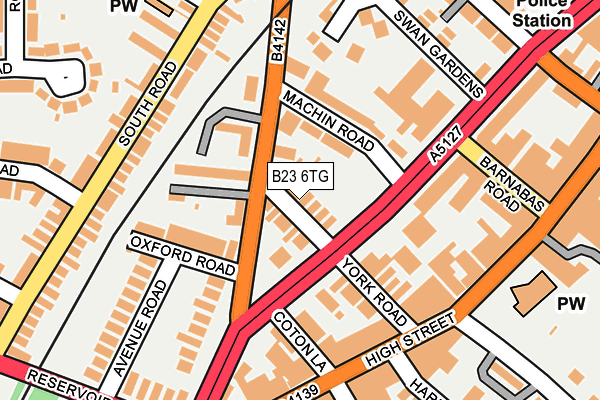 B23 6TG map - OS OpenMap – Local (Ordnance Survey)