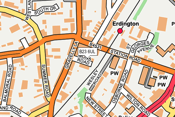 B23 6UL map - OS OpenMap – Local (Ordnance Survey)