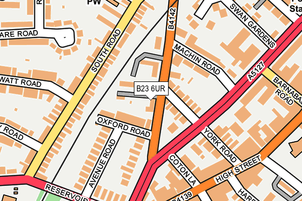 B23 6UR map - OS OpenMap – Local (Ordnance Survey)