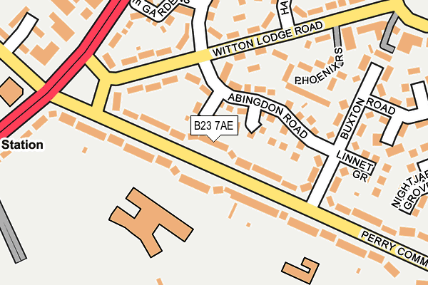 B23 7AE map - OS OpenMap – Local (Ordnance Survey)