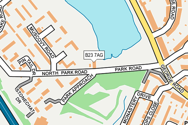 B23 7AG map - OS OpenMap – Local (Ordnance Survey)