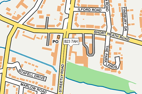 B23 7AH map - OS OpenMap – Local (Ordnance Survey)