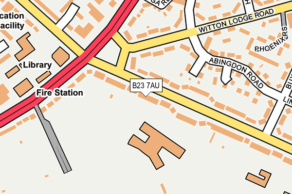 B23 7AU map - OS OpenMap – Local (Ordnance Survey)