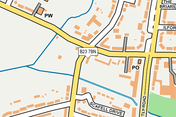 B23 7BN map - OS OpenMap – Local (Ordnance Survey)