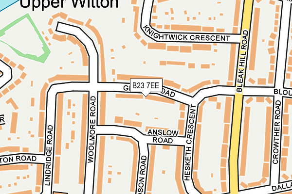 B23 7EE map - OS OpenMap – Local (Ordnance Survey)