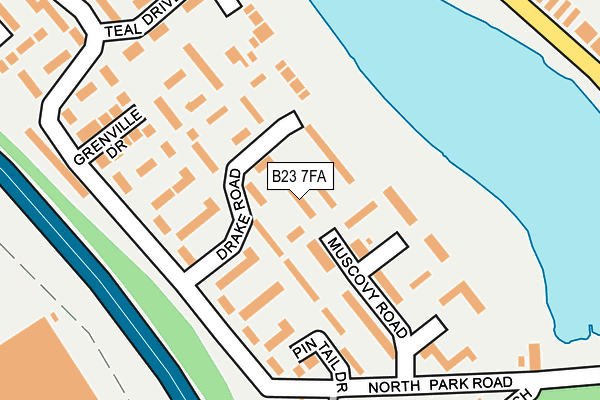 B23 7FA map - OS OpenMap – Local (Ordnance Survey)