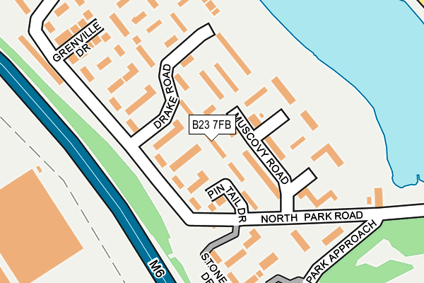 B23 7FB map - OS OpenMap – Local (Ordnance Survey)