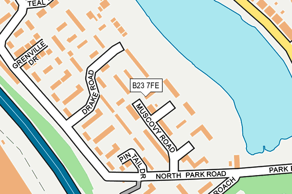 B23 7FE map - OS OpenMap – Local (Ordnance Survey)