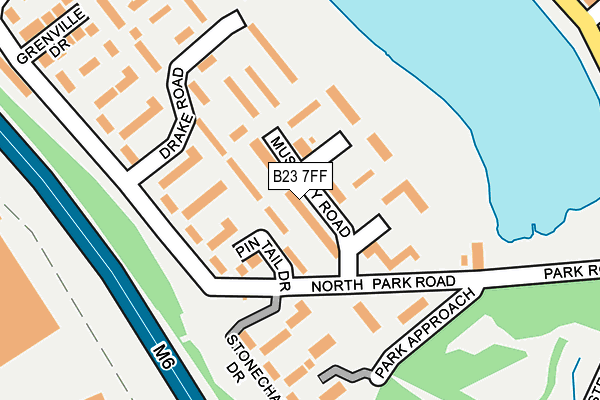 B23 7FF map - OS OpenMap – Local (Ordnance Survey)