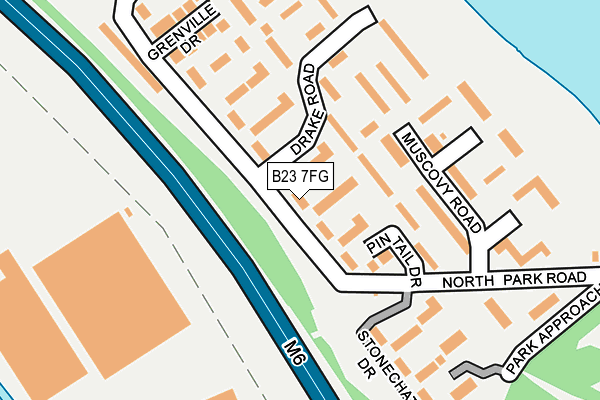 B23 7FG map - OS OpenMap – Local (Ordnance Survey)