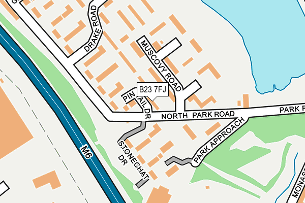 B23 7FJ map - OS OpenMap – Local (Ordnance Survey)