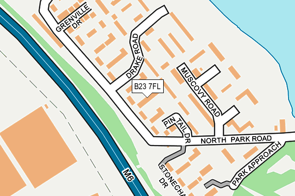 B23 7FL map - OS OpenMap – Local (Ordnance Survey)