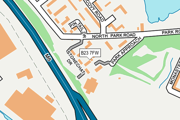 B23 7FW map - OS OpenMap – Local (Ordnance Survey)