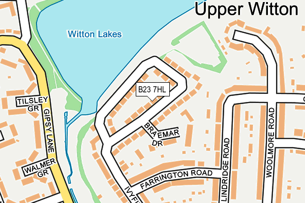 B23 7HL map - OS OpenMap – Local (Ordnance Survey)