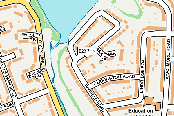 B23 7HN map - OS OpenMap – Local (Ordnance Survey)