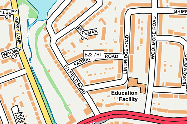 B23 7HT map - OS OpenMap – Local (Ordnance Survey)